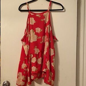 Torrid Pink Floral Tank Top